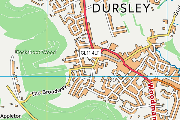 GL11 4LT map - OS VectorMap District (Ordnance Survey)