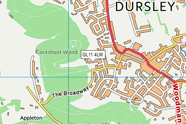 GL11 4LW map - OS VectorMap District (Ordnance Survey)