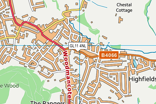 GL11 4NL map - OS VectorMap District (Ordnance Survey)