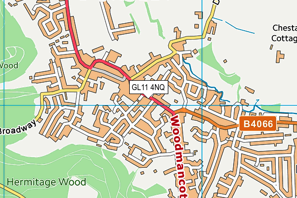 GL11 4NQ map - OS VectorMap District (Ordnance Survey)