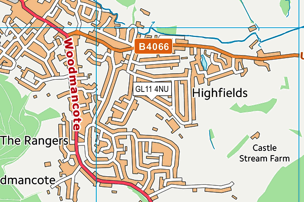 GL11 4NU map - OS VectorMap District (Ordnance Survey)