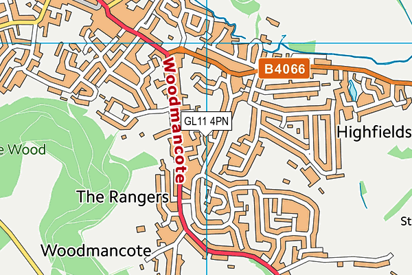 GL11 4PN map - OS VectorMap District (Ordnance Survey)