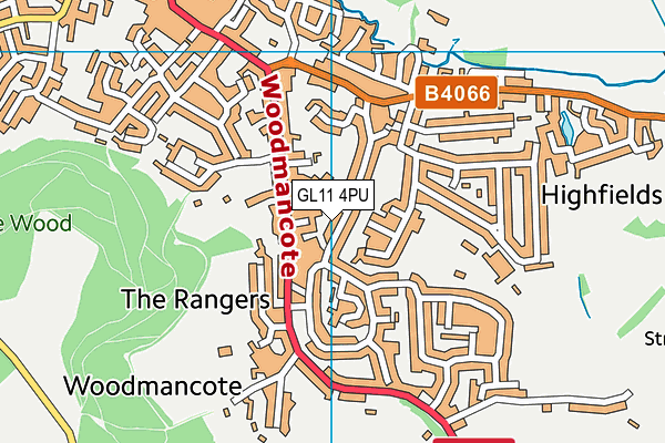 GL11 4PU map - OS VectorMap District (Ordnance Survey)
