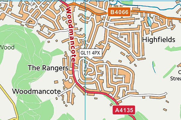 GL11 4PX map - OS VectorMap District (Ordnance Survey)