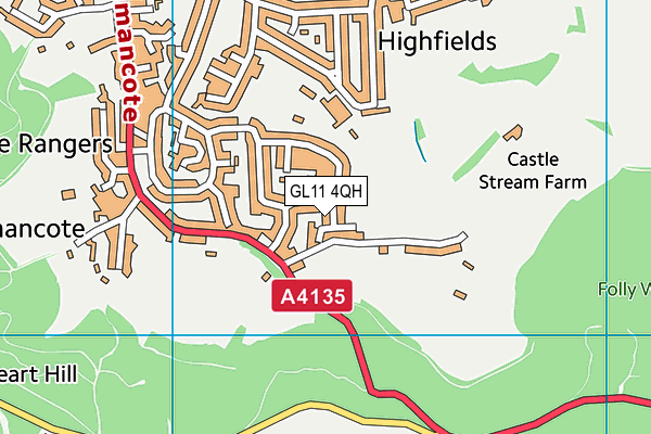 GL11 4QH map - OS VectorMap District (Ordnance Survey)