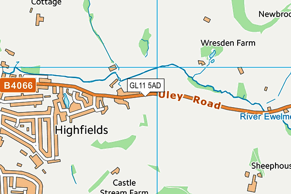 GL11 5AD map - OS VectorMap District (Ordnance Survey)