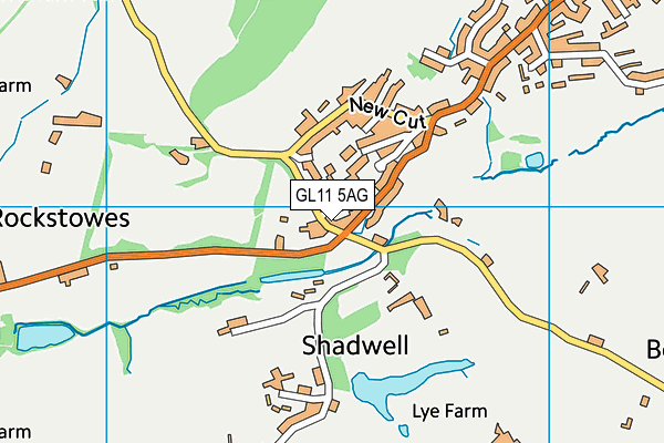 GL11 5AG map - OS VectorMap District (Ordnance Survey)