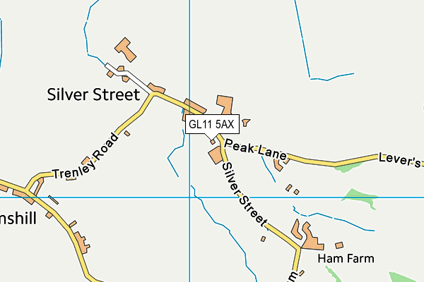 GL11 5AX map - OS VectorMap District (Ordnance Survey)