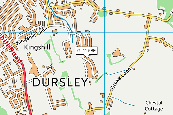 GL11 5BE map - OS VectorMap District (Ordnance Survey)