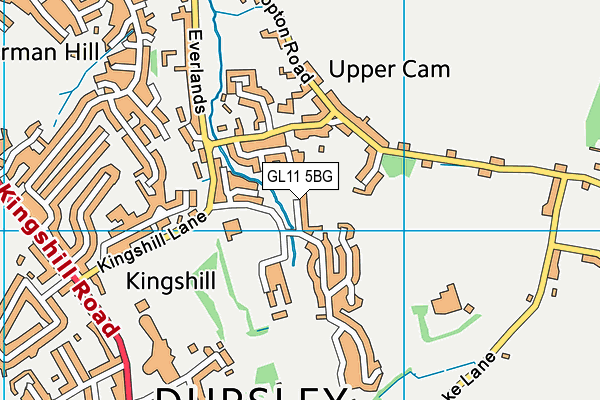 GL11 5BG map - OS VectorMap District (Ordnance Survey)