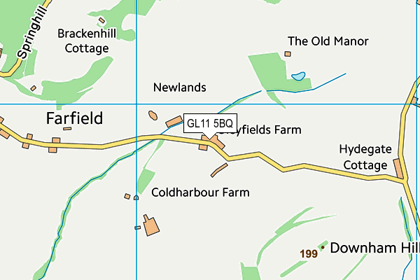 GL11 5BQ map - OS VectorMap District (Ordnance Survey)