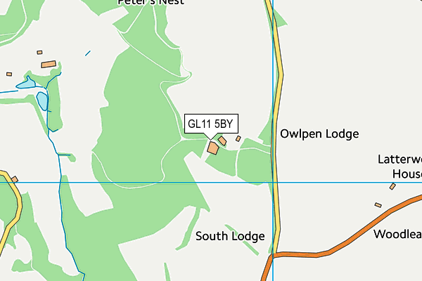 GL11 5BY map - OS VectorMap District (Ordnance Survey)