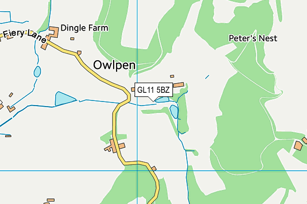 GL11 5BZ map - OS VectorMap District (Ordnance Survey)