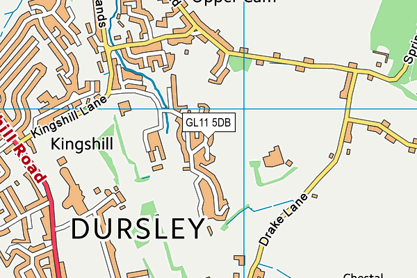 GL11 5DB map - OS VectorMap District (Ordnance Survey)