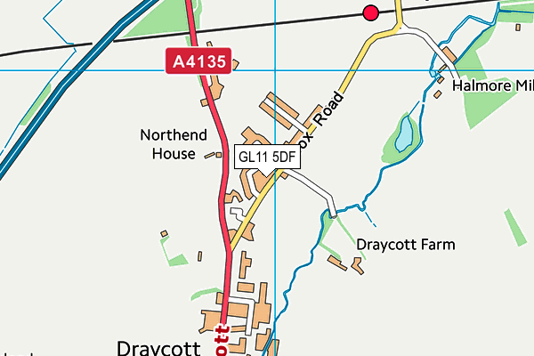 GL11 5DF map - OS VectorMap District (Ordnance Survey)