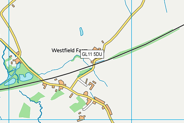 GL11 5DU map - OS VectorMap District (Ordnance Survey)