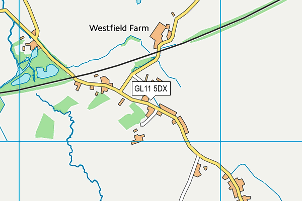 GL11 5DX map - OS VectorMap District (Ordnance Survey)