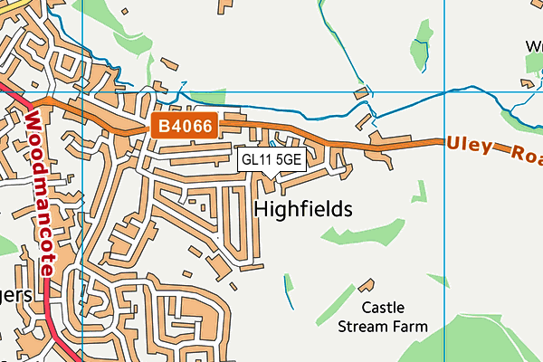 GL11 5GE map - OS VectorMap District (Ordnance Survey)