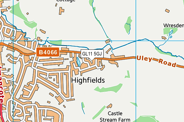 GL11 5GJ map - OS VectorMap District (Ordnance Survey)