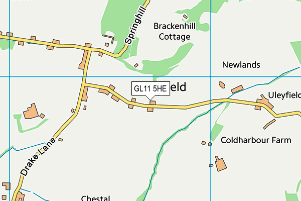 GL11 5HE map - OS VectorMap District (Ordnance Survey)