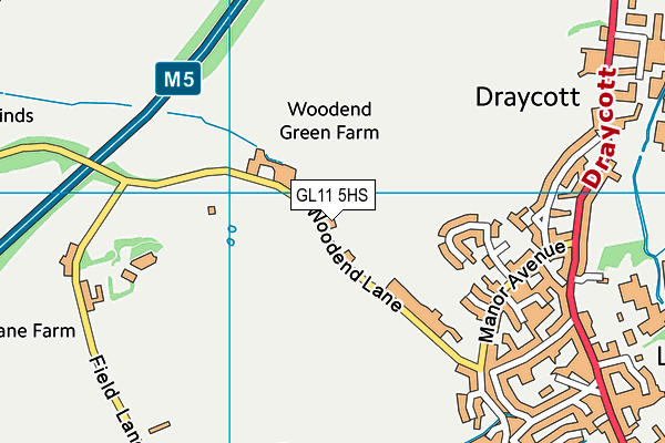 GL11 5HS map - OS VectorMap District (Ordnance Survey)