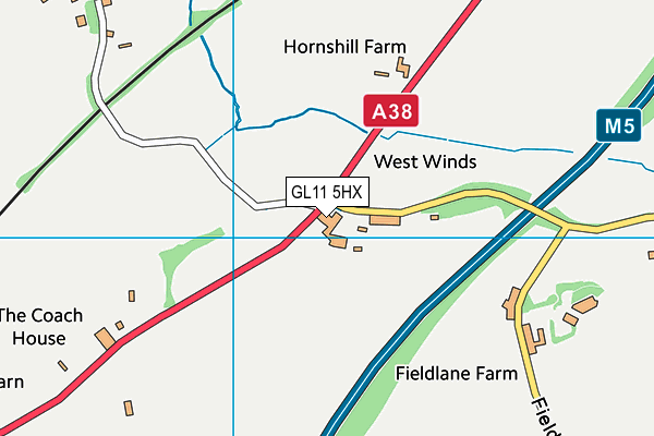 GL11 5HX map - OS VectorMap District (Ordnance Survey)