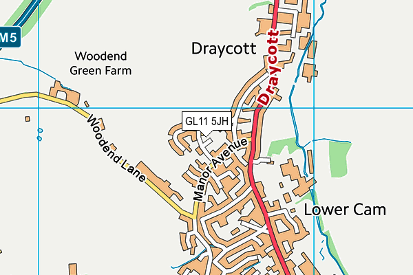 GL11 5JH map - OS VectorMap District (Ordnance Survey)