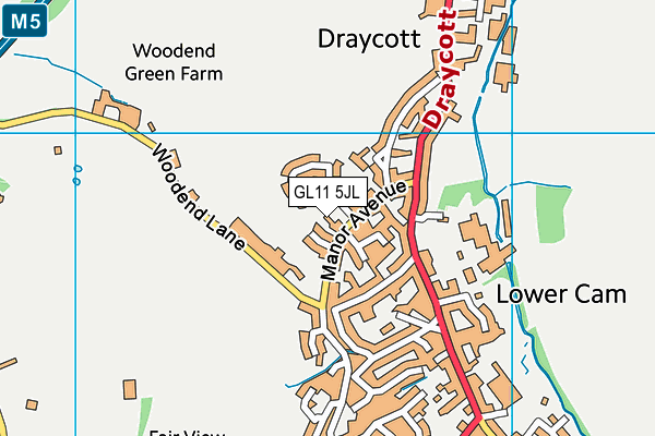 GL11 5JL map - OS VectorMap District (Ordnance Survey)