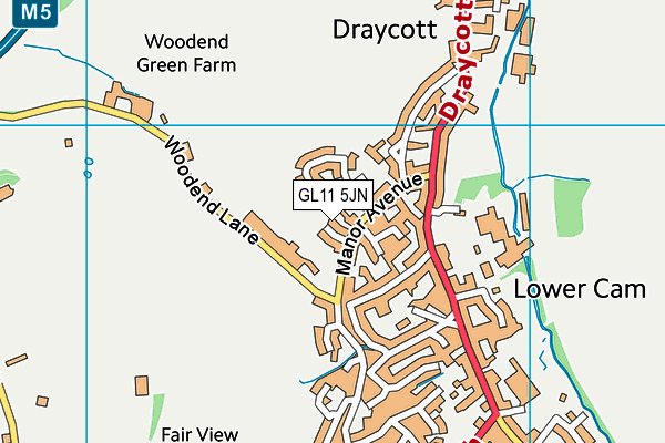 GL11 5JN map - OS VectorMap District (Ordnance Survey)