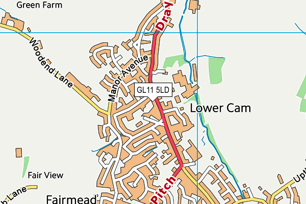 GL11 5LD map - OS VectorMap District (Ordnance Survey)