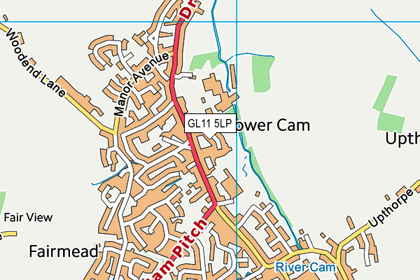 GL11 5LP map - OS VectorMap District (Ordnance Survey)