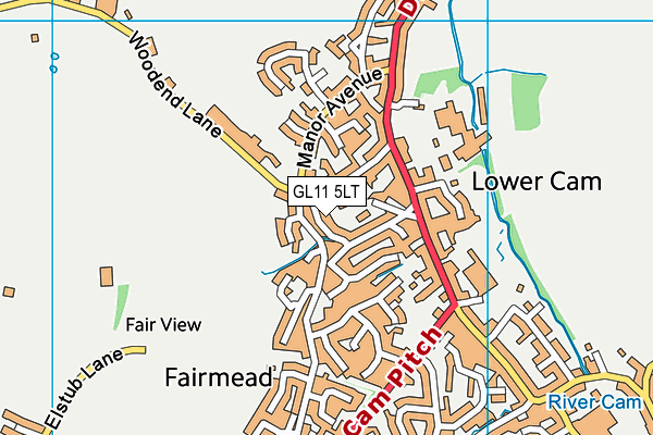 GL11 5LT map - OS VectorMap District (Ordnance Survey)