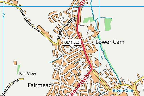 GL11 5LZ map - OS VectorMap District (Ordnance Survey)