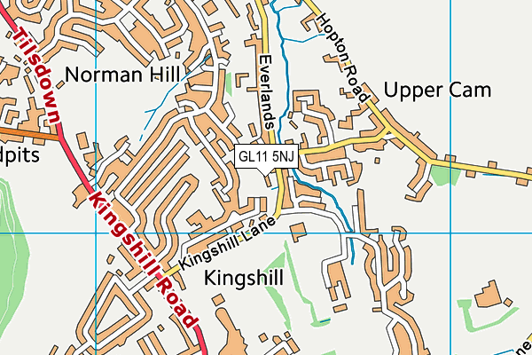 GL11 5NJ map - OS VectorMap District (Ordnance Survey)