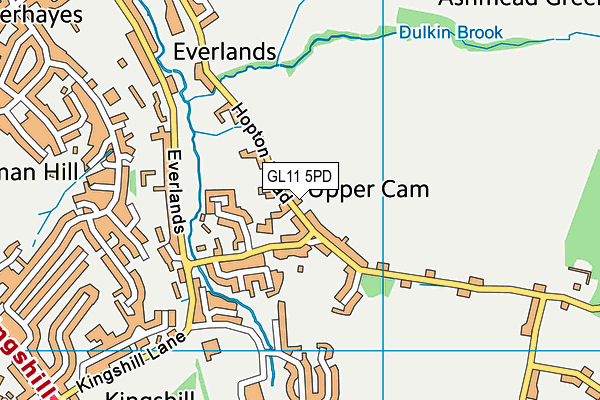 GL11 5PD map - OS VectorMap District (Ordnance Survey)