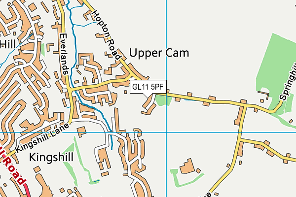 GL11 5PF map - OS VectorMap District (Ordnance Survey)