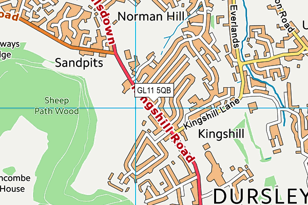 GL11 5QB map - OS VectorMap District (Ordnance Survey)