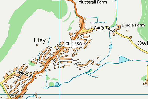 Uley Church of England Primary School map (GL11 5SW) - OS VectorMap District (Ordnance Survey)