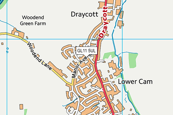 GL11 5UL map - OS VectorMap District (Ordnance Survey)