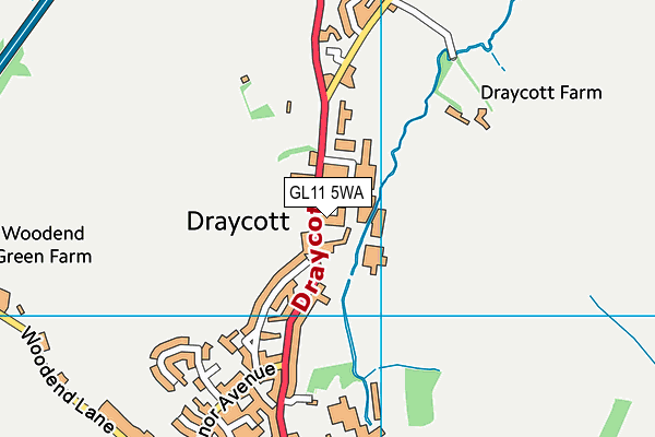 GL11 5WA map - OS VectorMap District (Ordnance Survey)