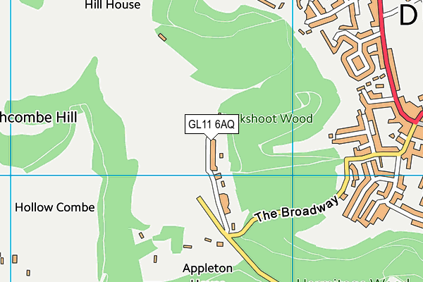Stinchcombe Hill Golf Club map (GL11 6AQ) - OS VectorMap District (Ordnance Survey)