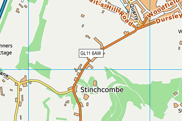 Stinchcombe Village Hall map (GL11 6AW) - OS VectorMap District (Ordnance Survey)