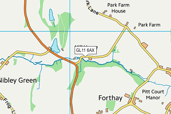 GL11 6AX map - OS VectorMap District (Ordnance Survey)