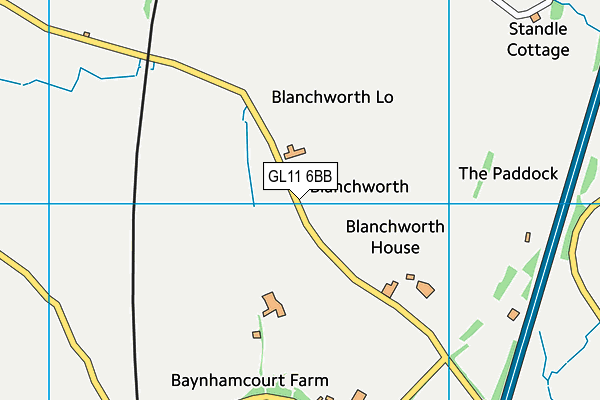 GL11 6BB map - OS VectorMap District (Ordnance Survey)