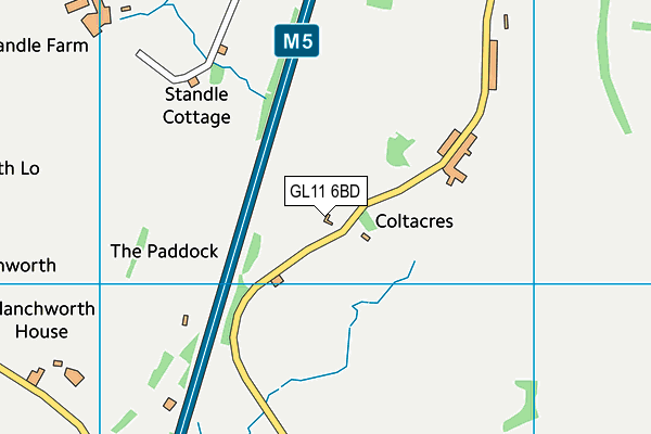 GL11 6BD map - OS VectorMap District (Ordnance Survey)