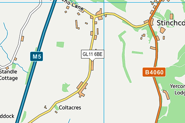 GL11 6BE map - OS VectorMap District (Ordnance Survey)