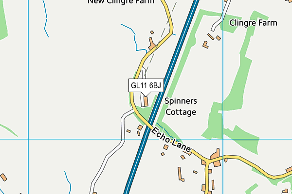 GL11 6BJ map - OS VectorMap District (Ordnance Survey)