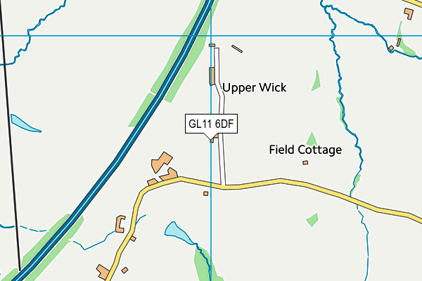 GL11 6DF map - OS VectorMap District (Ordnance Survey)