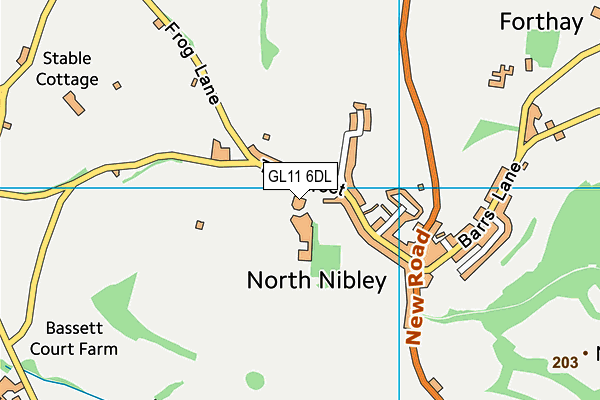 North Nibley Recreation Field map (GL11 6DL) - OS VectorMap District (Ordnance Survey)