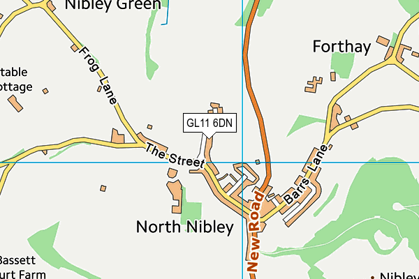 GL11 6DN map - OS VectorMap District (Ordnance Survey)